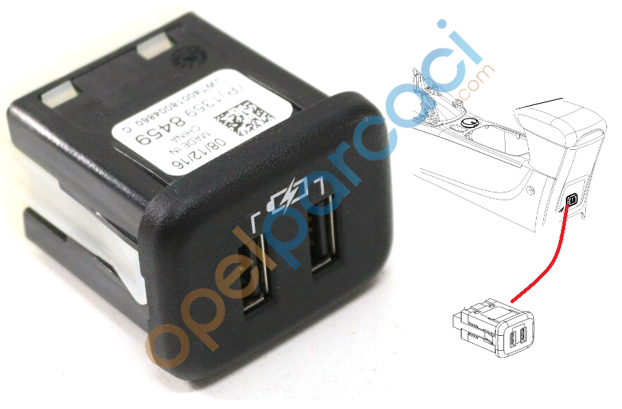 Opel Astra K Arka USB Çıkışı GM