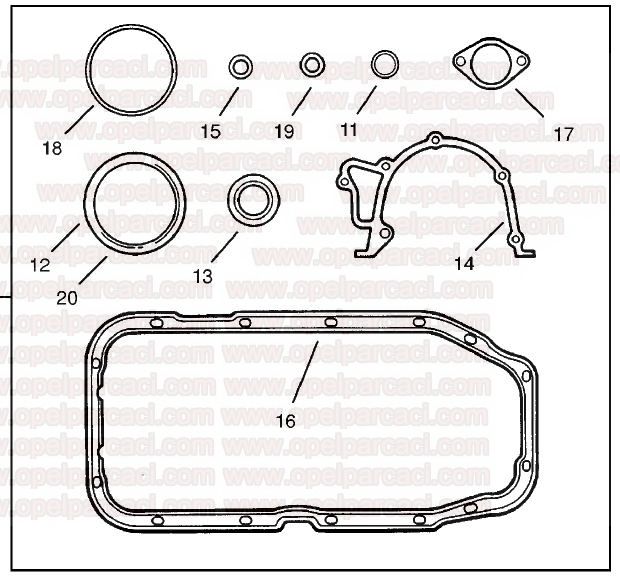 OPEL Alt Takım Conta Tüm ELRİNG 20NE,C20NE,20SEH,20SER,E18NV,S18NV,C18NE,C18NT,C18NZ Motorlar