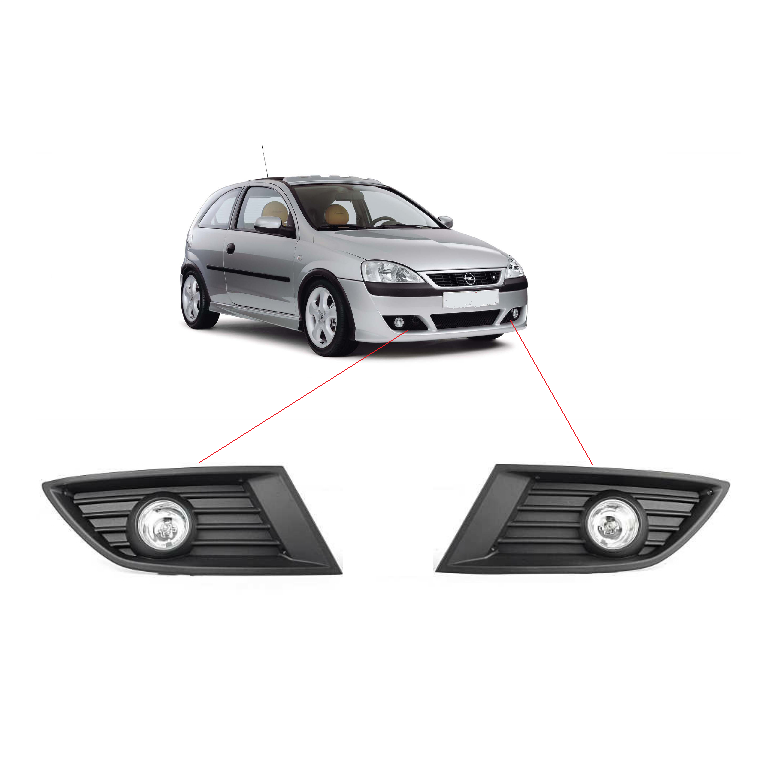 Opel Corsa C Sis Far Seti LED Ampullü Sağ / Sol TAKIM