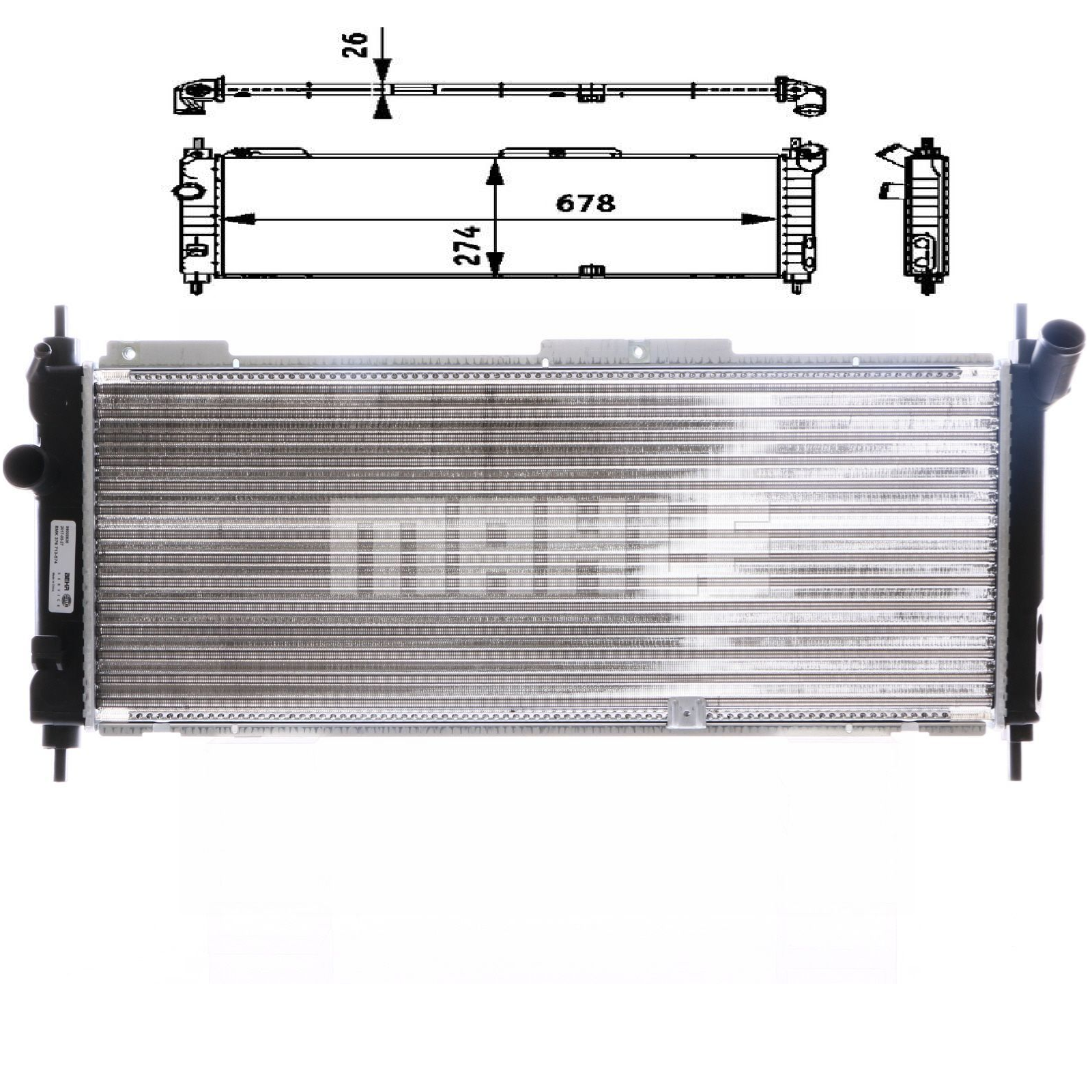 Opel Corsa B 1.4 - 1.6 16V Manuel Su Radyatörü Mahle / Behr