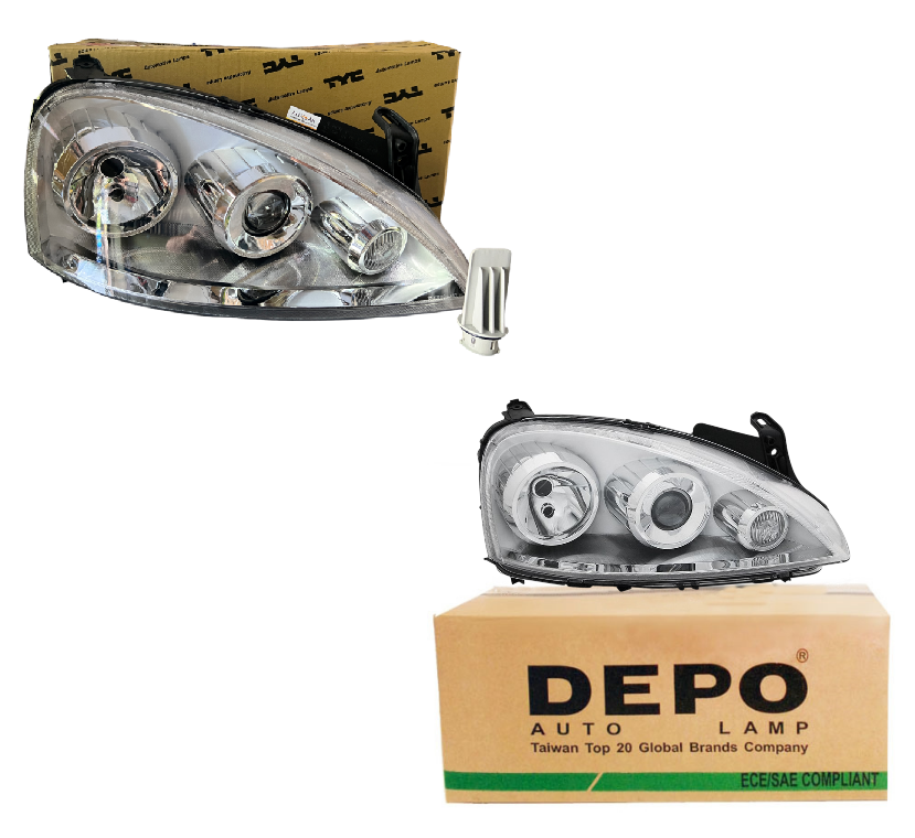 Opel Corsa C Combo C Cosmo Far TYC vs DEPO