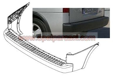 Opel Combo C Arka Tampon GM 2006 Model ve Sonrası