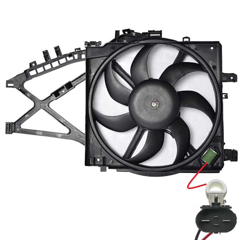 Opel Combo C 1.3 Dizel Fan Motoru 4 Fişli Rezistanslı Davlumbazlı
