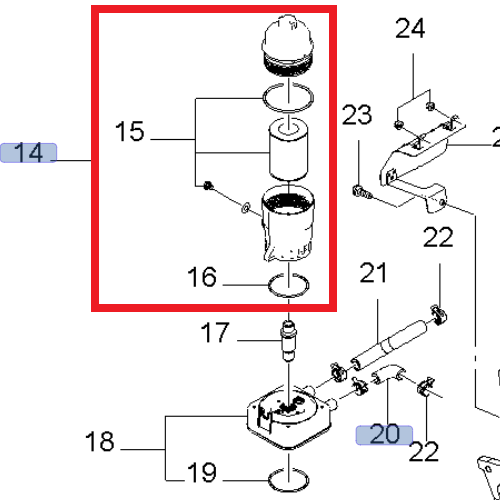 Chevrolet Epica 2.0 Dizel Yağ Filtre Gövdesi Kütüğü Kapak ORIJINAL 96980297