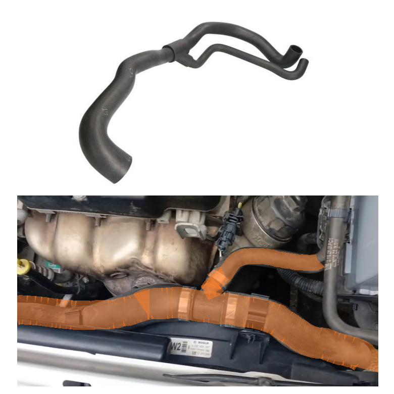 Opel Astra H 1.4 Radyatör Alt Çıkış Ahtapot Hortumu