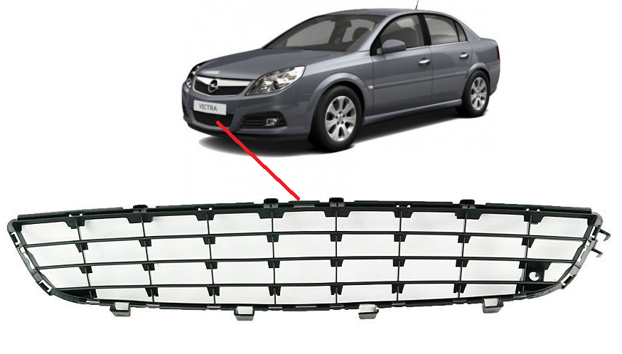 Opel Vectra C Ön Tampon Orta Izgara 2006-2008 Makyajlı Kasa