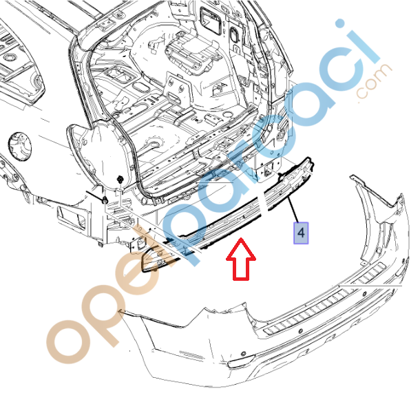 Chevrolet Captiva Arka Tampon Demiri Orijinal