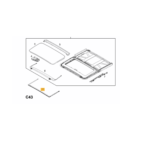 GM 90481315 | Opel Astra H Sunfroof Fitili Ön Orijinal