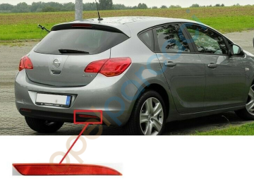 Opel Astra J 2010 - 2012 Arka Tampon Reflektör Kedi Gözü Sağ