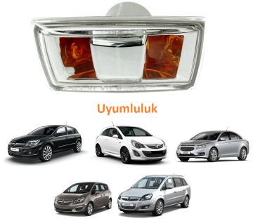 Opel Çamurluk Sinyali Astra H - Corsa D - Zafira B - Corsa E - Cruze - Meriva B
