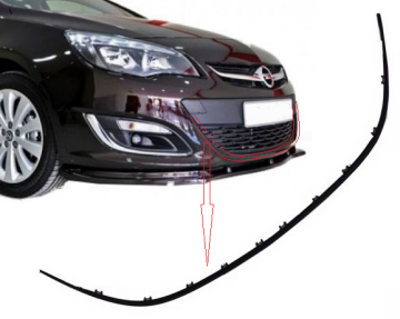 Opel Astra J Ön Tampon Orta Izgara Bıyığı SİYAH GM