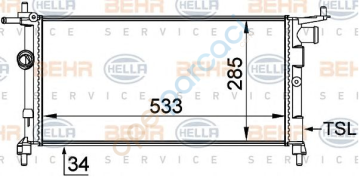 Opel Combo B 1.4 Su Radyatörü ITHAL