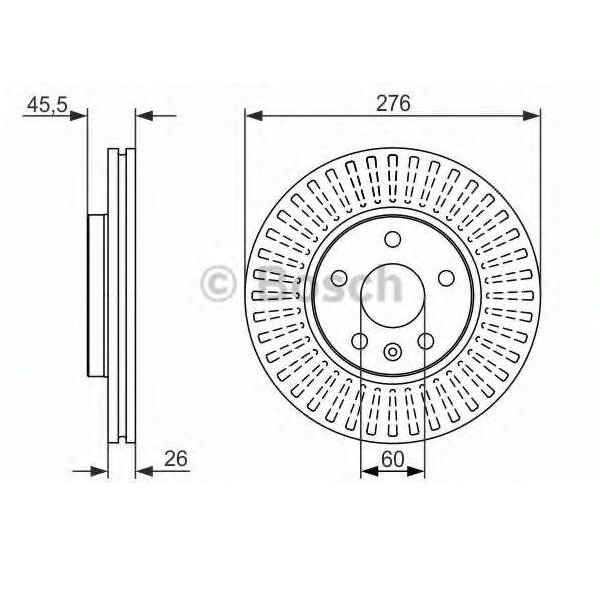 Opel Astra K 1.4 Ön Fren Disk Takımı 276mm BOSCH