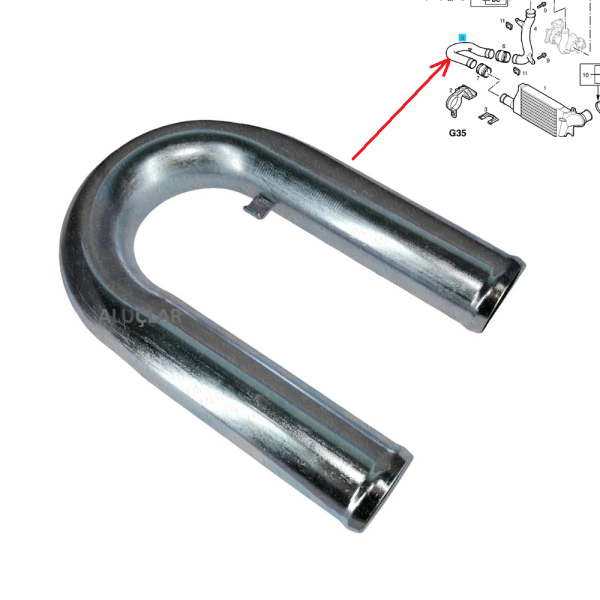 Opel Corsa C 1.7 Turbo İntercooler U Borusu METAL