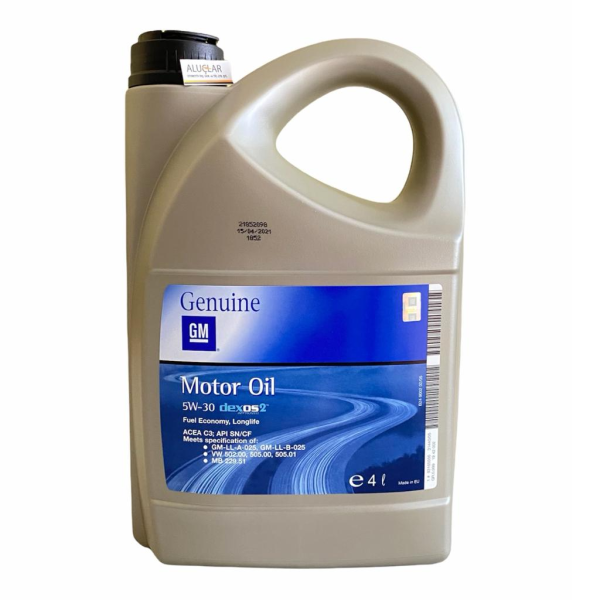 GM 5W30 Dexos2 Motor Yağı 4LT Üretim Yılı 2021 GERMANY