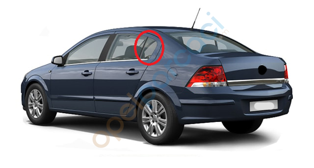 Opel Astra H Sedan Kelebek Camı SOL