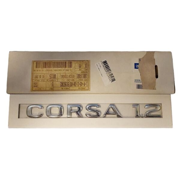 Opel Corsa C '' CORSA 1.2 '' Bagaj Yazısı Orijinal GM