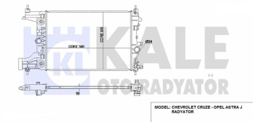 Opel Astra J 1.6 Benzinli A16XER - B16XER Su Radyatörü OTOMATİK KALE