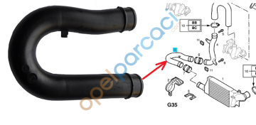 Opel Corsa C Turbo İntercooler U Borusu Y17DT Dizel