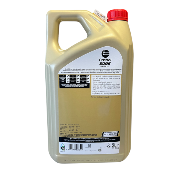 CASTROL EDGE 5w30 LL Motor Yağı 5 LT