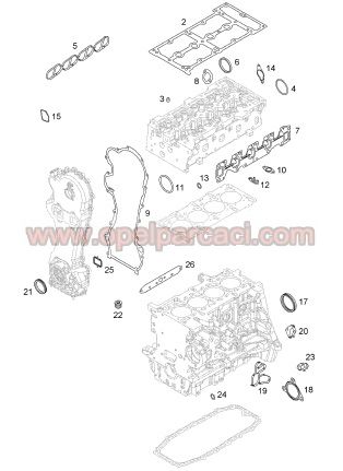 Opel Z13DT Dizel Full Takım Conta Corsa C - Combo C - Astra H - Meriva