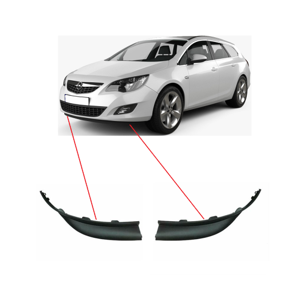 Opel Astra J 2010 - 2011 Ön Tampon Alt Lastiği Spoiler Sağ Sol Takım