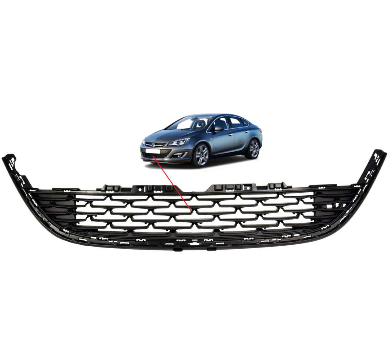 Opel Astra J Ön Tampon Orta Izgara 2012 Model Sonrası