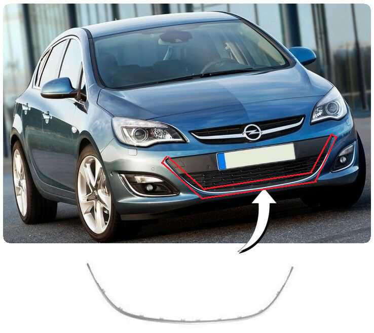Opel Astra J Ön Tampon Orta Izgara Krom Çıtası