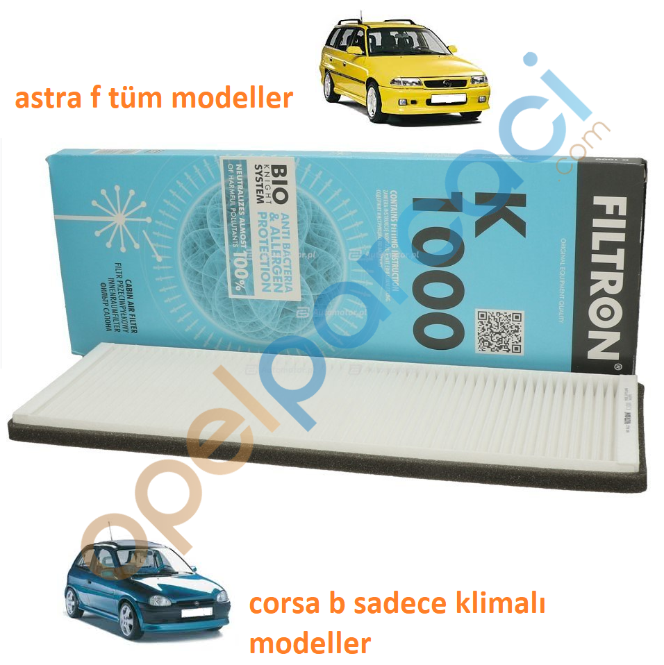 Opel Corsa B Klimalı - Astra F Tüm modeller Polen Filtresi FILTRON