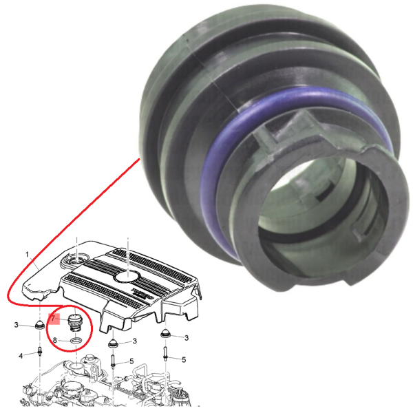 Chevrolet Captiva C140 Yağ Dolum Kapak Adaptörü Oriijinal GM