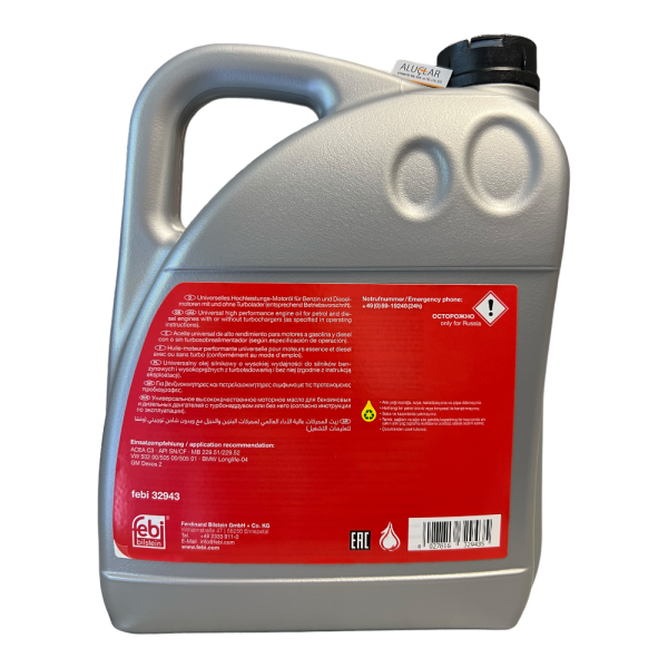 5W30 Motor Yağı DPF Partiküllü Dexos2 5 Litre Long Life FEBI