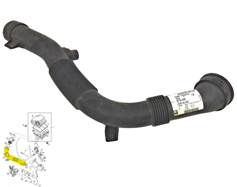 Opel Corsa D 1.3 Dizel Hava Filtre Ön Borusu ORIJINAL