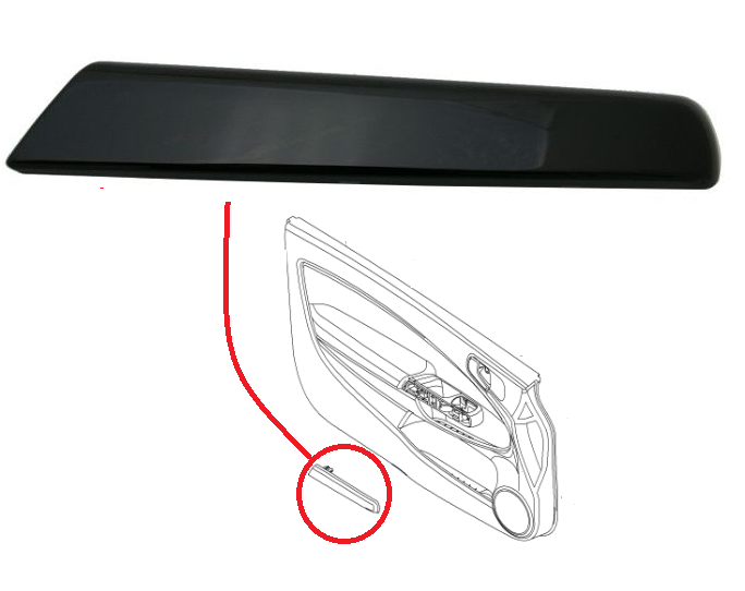 Opel Corsa D Kapı İç Tutamak Kapağı Arka Sol Japon Siyahı Orijinal