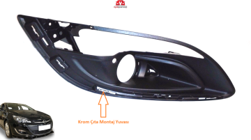Opel Astra J Sis Far Kapağı Kromlu Tip Sağ