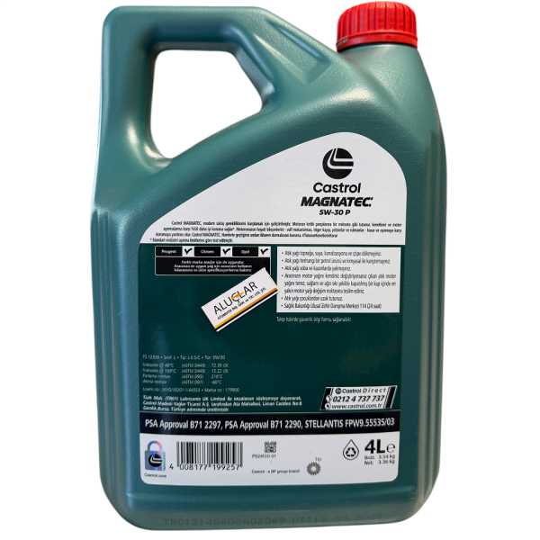 CASTROL MAGNATEC 5W30 Motor Yağı 4 LT PSA B71 2297