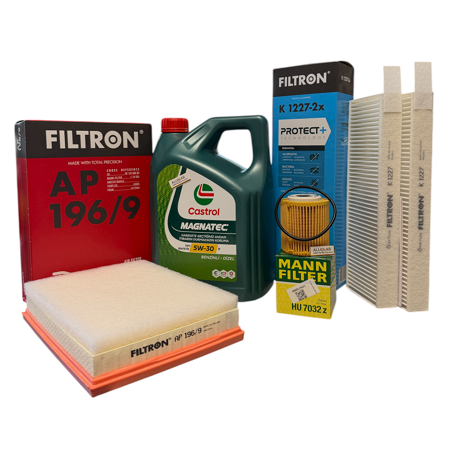 Opel Grandland 1.5 Periyodik Yağ Bakım Filtre Seti Castrol Motor Yağlı